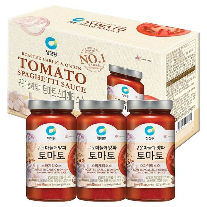 청정원 토마토 스파게티소스, 600g, 3개