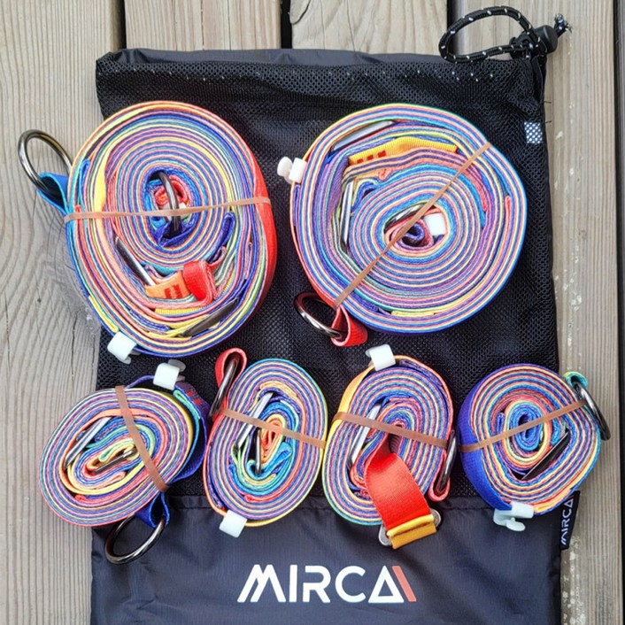 미르카 타프 웨빙 스트랩 3.0 메인 2p  사이드 4p 타프설치 풀세트