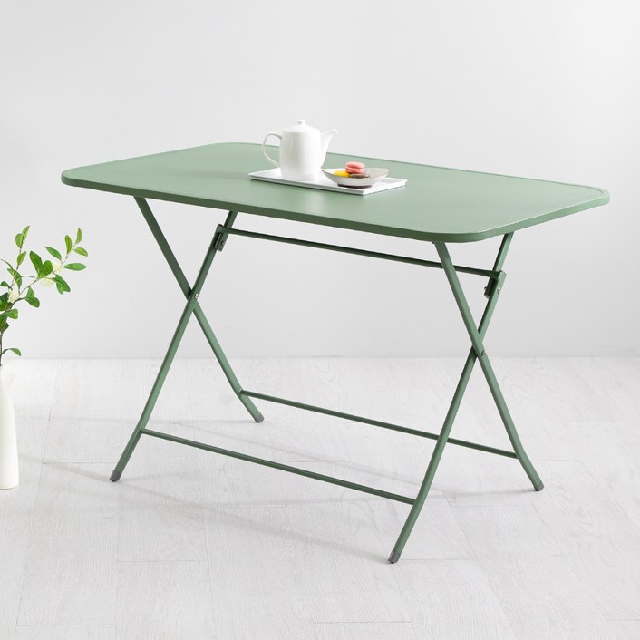 위드퍼니처 피파 야외 철재 간이 사각 접이식 테이블 1100 x 700mm