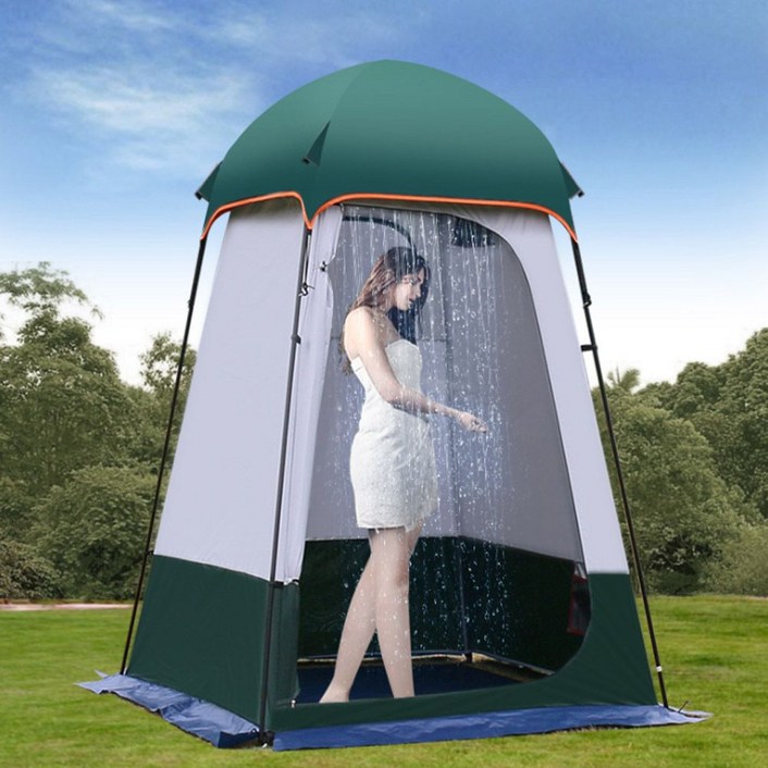 캠핑 샤워텐트/샤워부스 이동식 간이탈의실 화장실, 그린