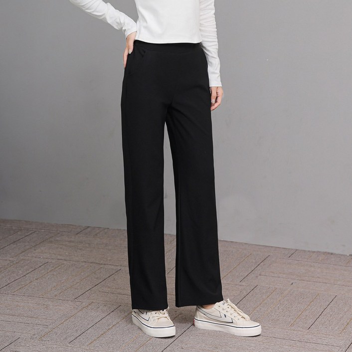 에이플심플 겨울 기모바지 블랙