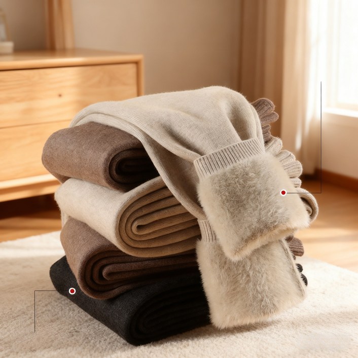 남자 보온 바지 중년 여성 히팅 레깅스 겨울 보온 레깅스 바지 캐시미어 양털 내의 남성 여성 양털 바지