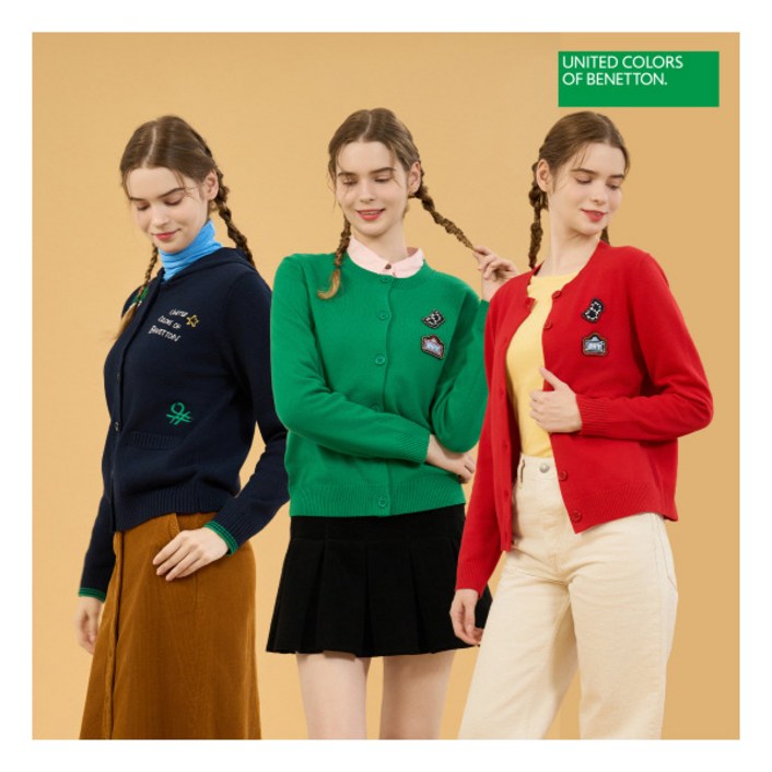 [베네통스포츠] O 25FW 여성 니트 가디건 2종