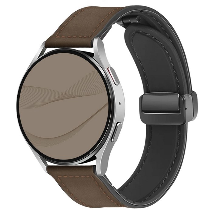 아이메이드잇 갤럭시워치 호환 가죽 마그네틱 스트랩 밴드, 다크 브라운
