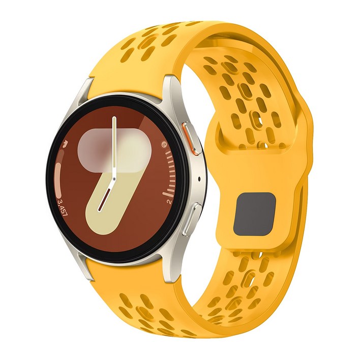 Fegwilde 갤럭시워치 실리콘 스트랩 타공 디버클 밴드 여름 스포츠 스트랩 워치7/6/6클래식/5/5골프/4클래식 호환 40mm 44mm 45mm 43mm 47mm