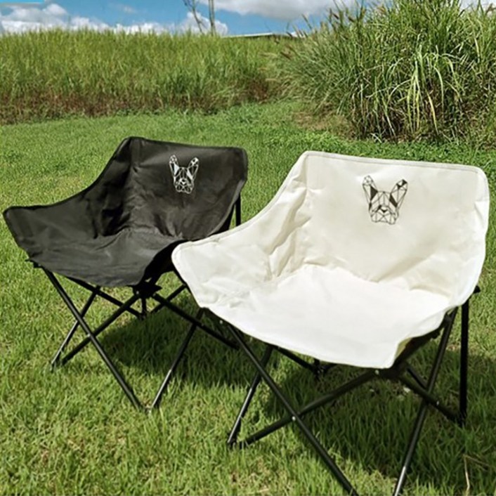 매드독캠프 1+1 원플릭스 캠핑 경량의자 MAD-656Z, 베이지+블랙, 1개