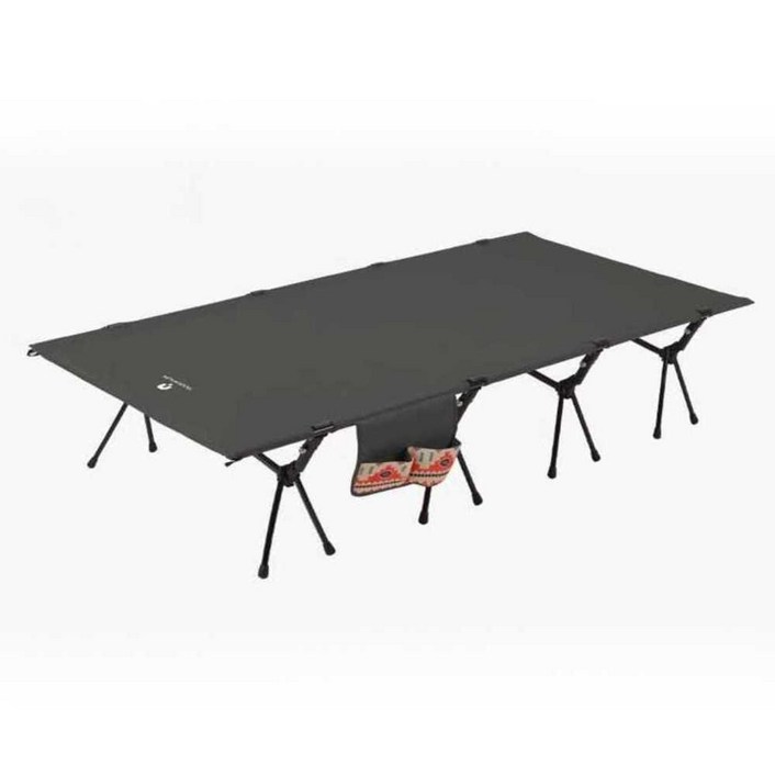 2인용 야전침대 와이드 대형 커플 캠프베드 블랙 평상형 접이식 침상