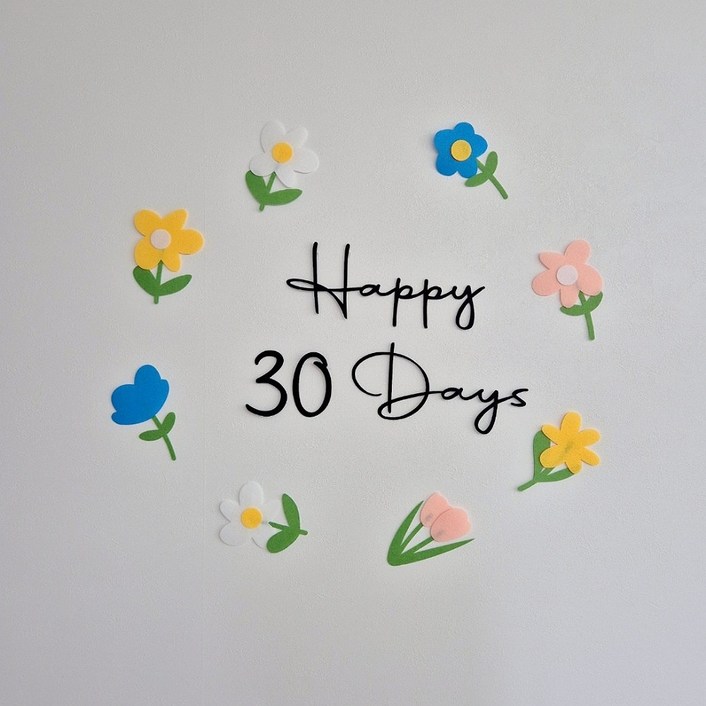 레몬스튜디오 아기 셀프촬영소품 펠트숫자 세트 기념일 촬영 성장사진, 1세트, 30일