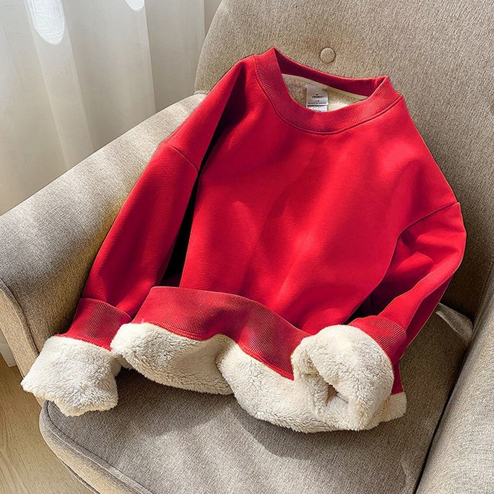 TIMEPURE 따뜻한 램스울 데일리 맨투맨 남녀공용 오버사이즈 티셔츠 스웨터 라운드넥 캐주얼 상의 트렌디 필수 아이템 부드러운 라이닝 포근한 오버핏 스웨트셔츠