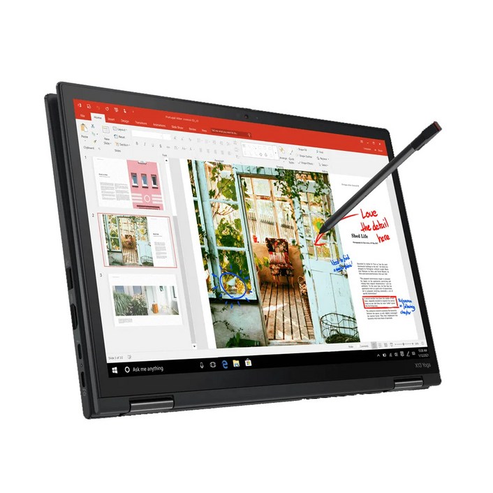 초경량 레노버 Thinkpad X13 YOGA Gen2 i51145G716GSSD256G13.3 WUXGA 360도회전 펜포함 2in1 태블릿 DDR 11세대i5 최신
