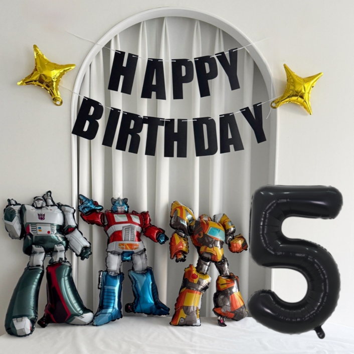 로보트풍선 생일파티 풍선세트, 1개