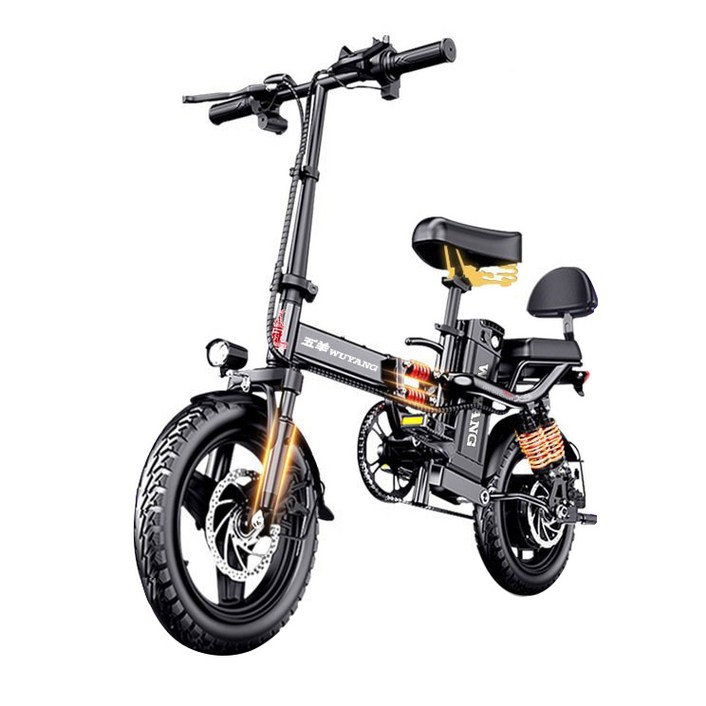 노마드 독일기술 접이식 전기 자전거 출퇴근 전동 미니 벨로 PAS 배달 로드 MTB, 블랙, 탄소 섬유