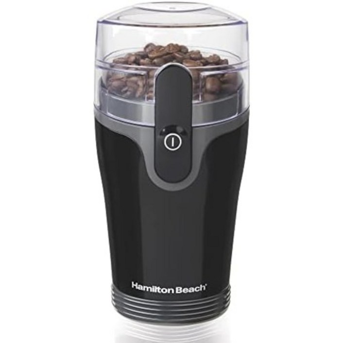 110볼트해밀턴 비치 프레쉬 그라인드 전기 커피 그라인더콩, 향신료 등, 스테인레스 스틸 블레이드, 탈착식 챔버, 최대