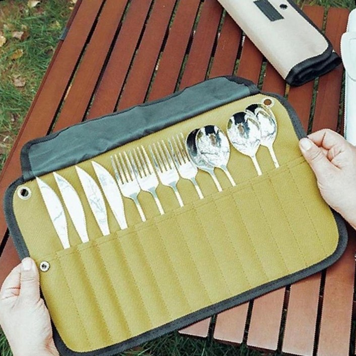 수저파우치 캠핑수저 커트러리 케이스 포크 수납 야외 휴대용 식기보관