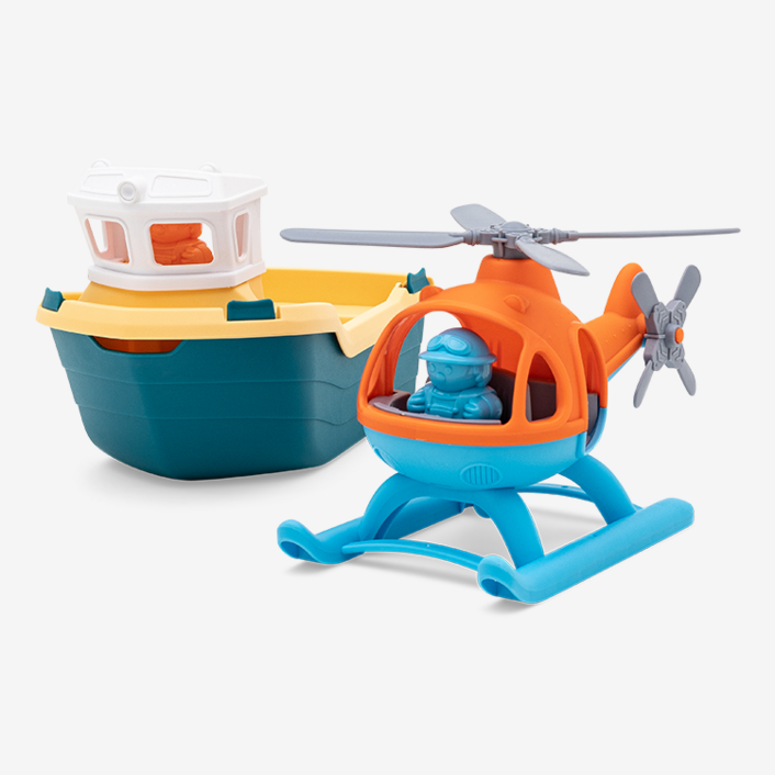 뮤고랑 플레이 해상 구조대 비행기 헬리콥터 목욕놀이 물놀이 장난감, 1개