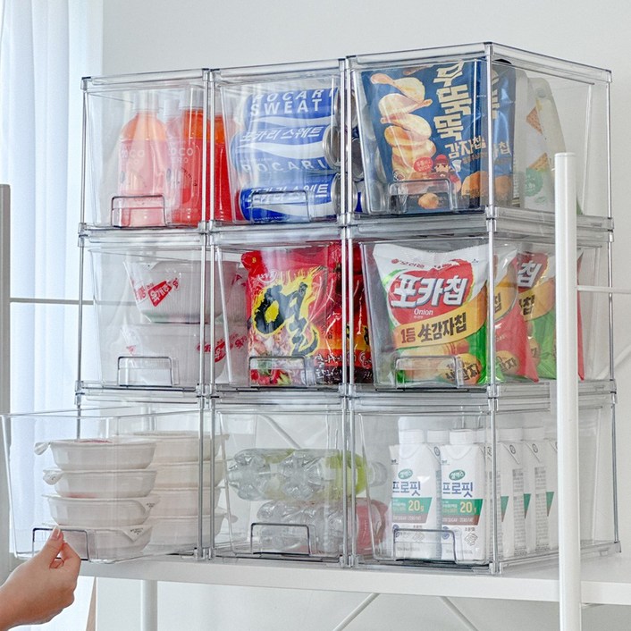 정리전문가추천 11 루시아이 적층식 실버 프레임 팬트리 정리함