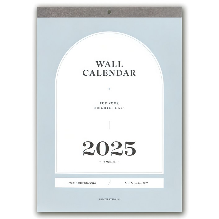 아이코닉 2025 월 캘린더 벽걸이 달력