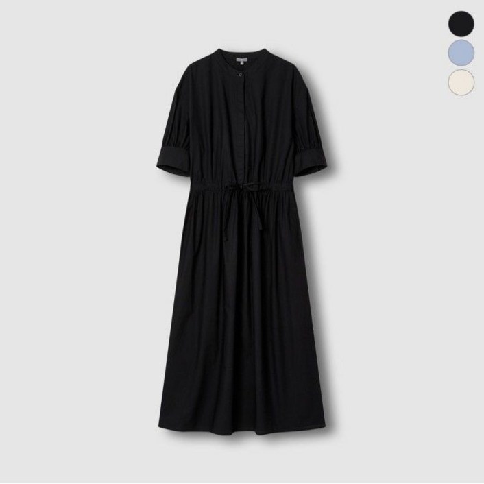 백화점 출고 여 코튼 셔츠 스트링 반팔 원피스 3종택1