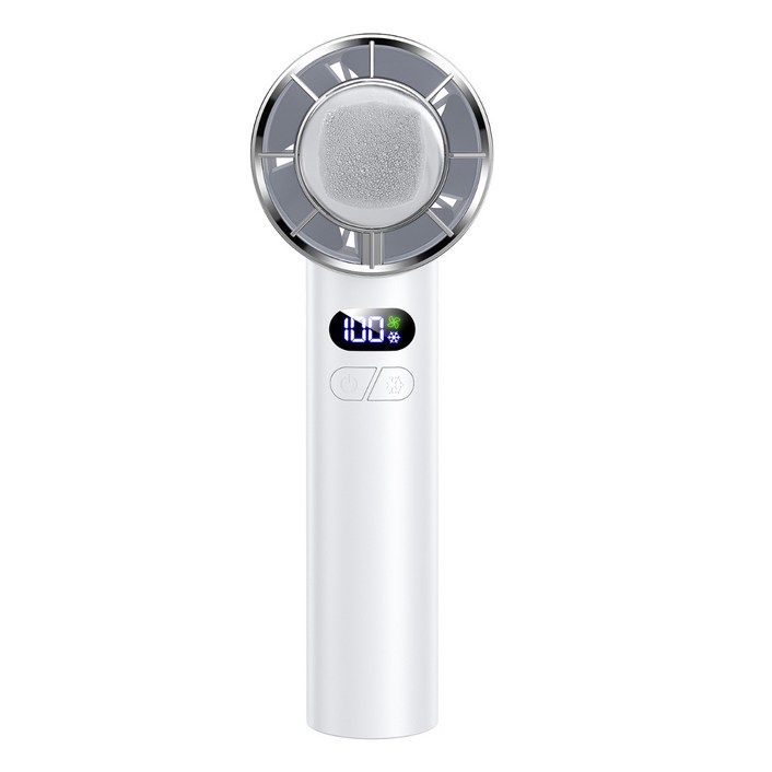 YEXXI 급속냉각 휴대용 선풍기 미니 핸디 무선 손풍기 접이식 각도조절 손선풍기, 화이트, F8