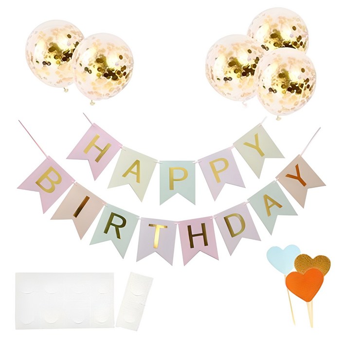 이모쿠비 생일파티 가랜다 풍선 세트 이모쿠비 생일파티 가랜다 풍선 세트