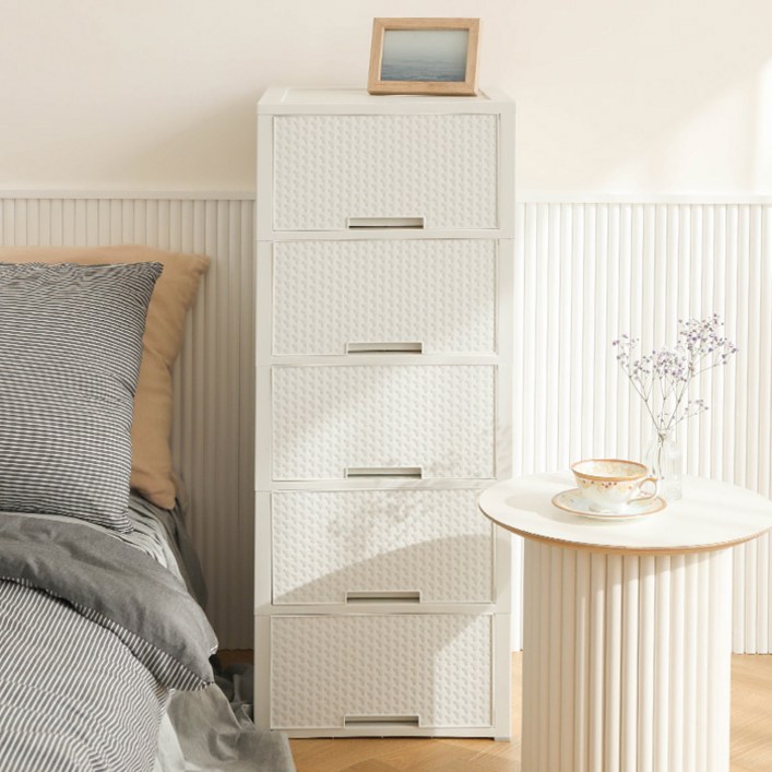 코멧 국내생산 라탄 서랍장