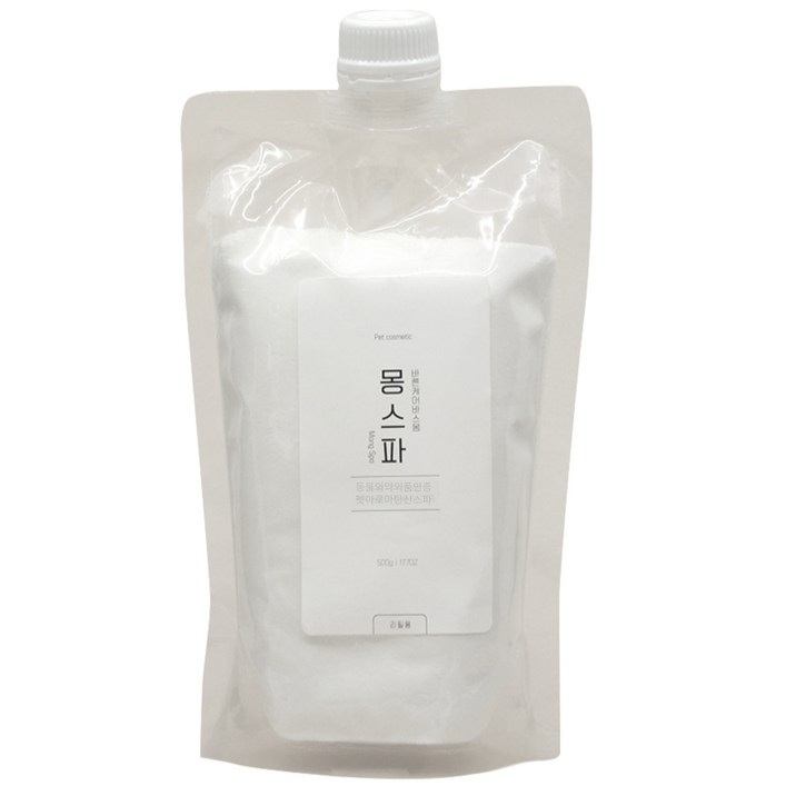 바스몽 몽스파 펫 아로마 탄산 입욕제 샴푸 리필용, 500g, 1개