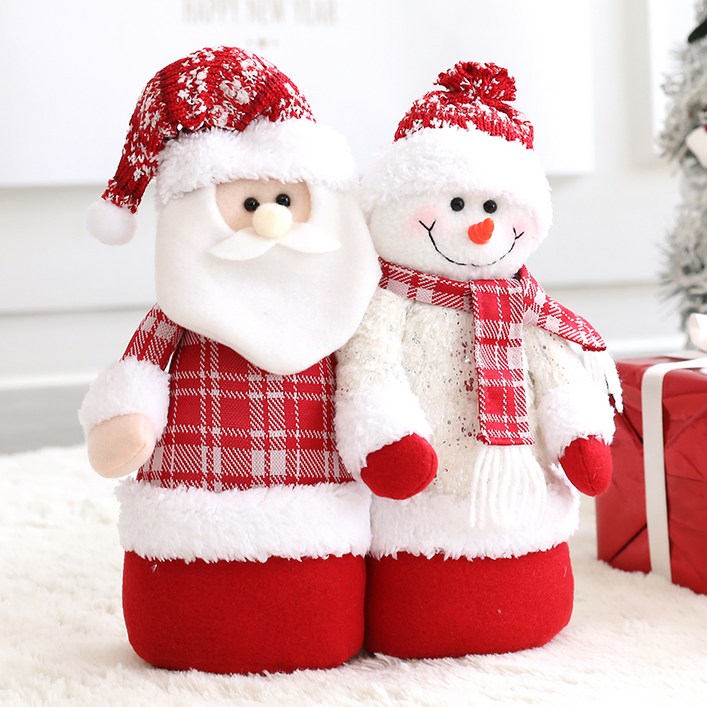 크리스마스움직이는인형 행복한마을 크리스마스 스노우프렌드 인테리어장식, 혼합 색상