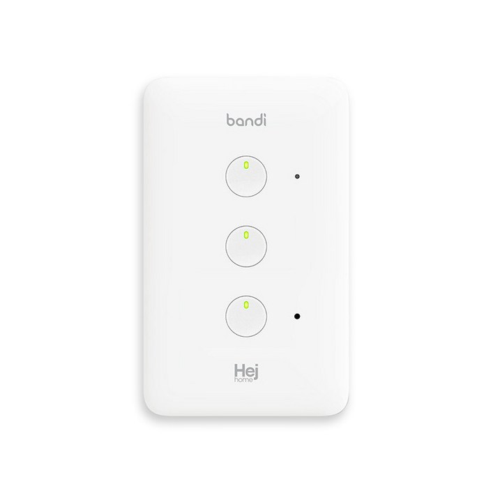 헤이홈 IoT 스마트 조명 스위치 2선식 3구