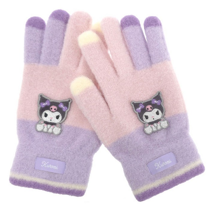 산리오 여아용 쿠로미 소프트 니트장갑 NGHKG30202