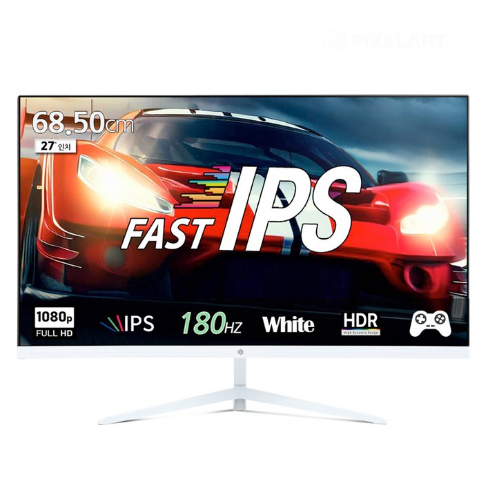 픽셀아트 FHD 180Hz Fast IPS 무결점 모니터 화이트, 68cm, PA2718W