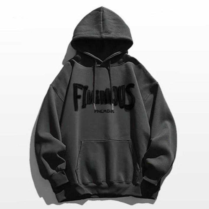 제이티엘 그래피티 레터링 헤비 코디룩 후드티