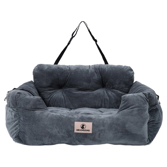 미스터추추 반려동물 쿠션형 카시트, 딥그레이, 1개