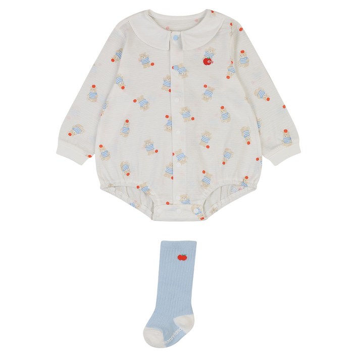 해피랜드 루디베어 바디슈트 니삭스 세트