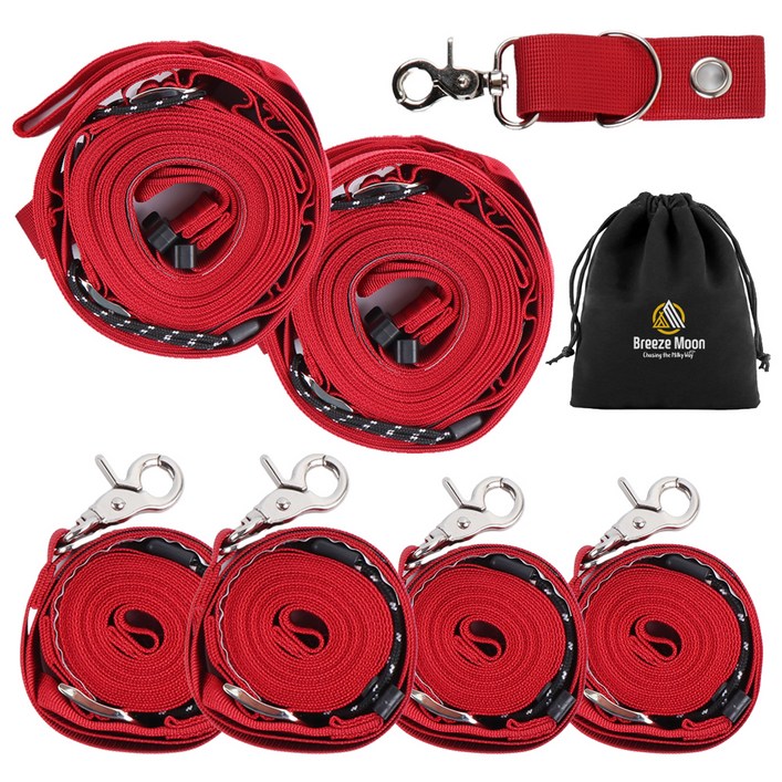 브리즈문 3세대 고강도 타프 웨빙 스트랩 메인 2p  사이드 4p  폴대 아일렛 고리  파우치 풀세트