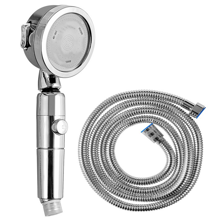 코멧 홈 3단 수압조절 절수 샤워기 + 샤워호스 2m 세트