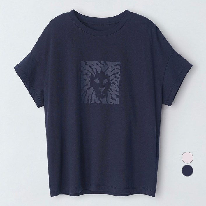 앤클라인 여성용 라이언 프린팅 티셔츠