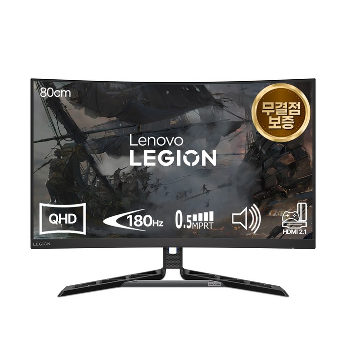 레노버 QHD 게이밍 180Hz 커브드 무결점 모니터, 80cm, R32qc30 67C8GAC1KR