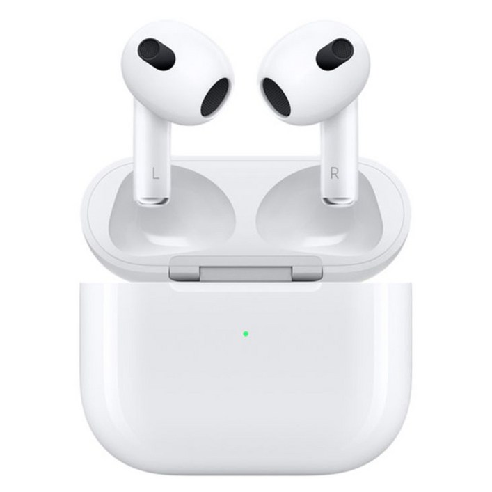 Apple 2022 에어팟 3세대 유선 충전 블루투스 이어폰, 화이트, MPNY3KH/A