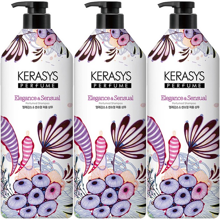 케라시스 엘레강스 앤 센슈얼 퍼퓸 샴푸, 980ml, 3개