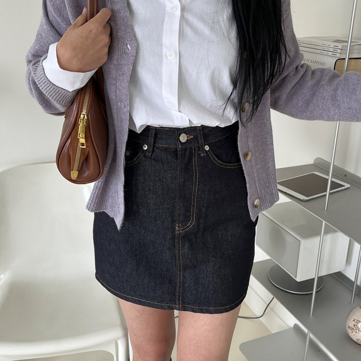 디아미뇽 통기성 퓨어 생지 3부 미니스커트