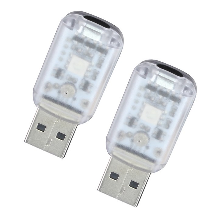 삼에스 브릴리언트 라이팅 USB 무드등, 단일색상, 2개