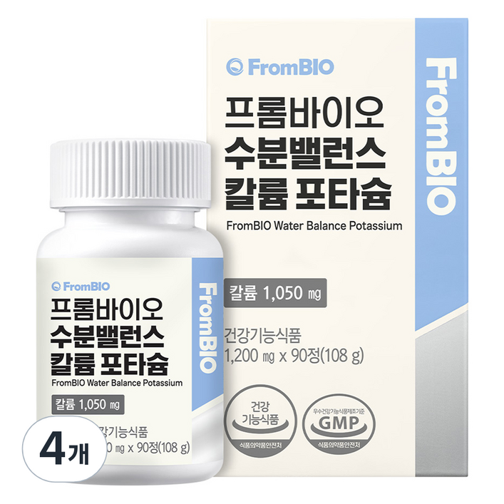 프롬바이오 수분밸런스 칼륨포타슘, 90정, 108g, 4개