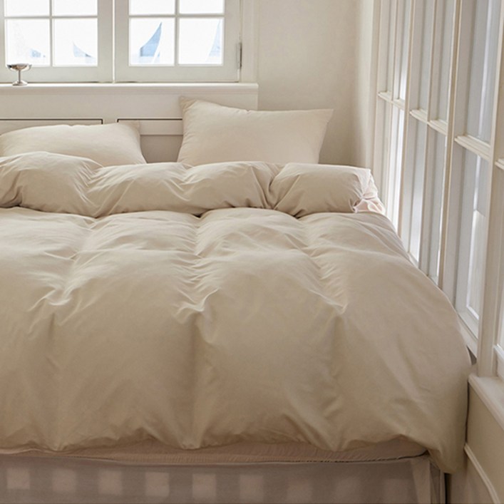 쉬즈홈 국내산 사계절 호텔식 이불커버, 애프터 베이지