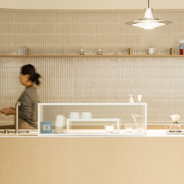 밀키 주방 아일랜드 유리 파티션 1000, 화이트