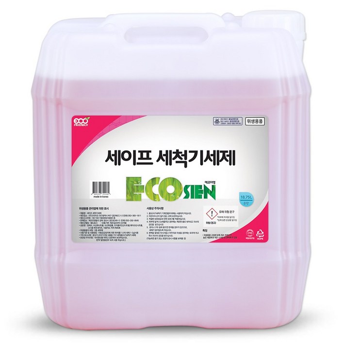에코지엥 중성 세이프 식기세척기세제 18.75L 1종 원료사용, 1개