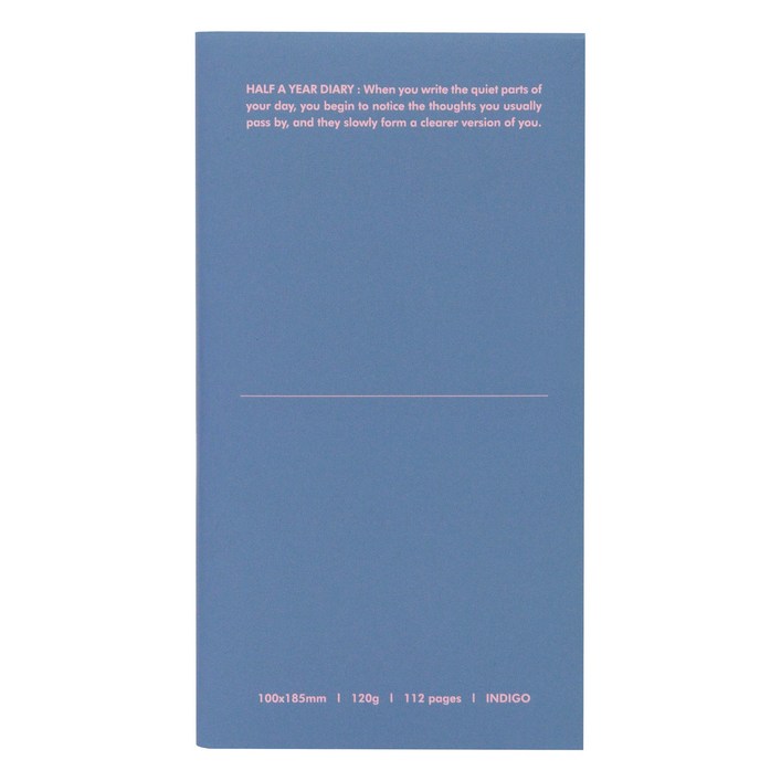 인디고 만년형 기본 6개월 위클리 핸디 다이어리