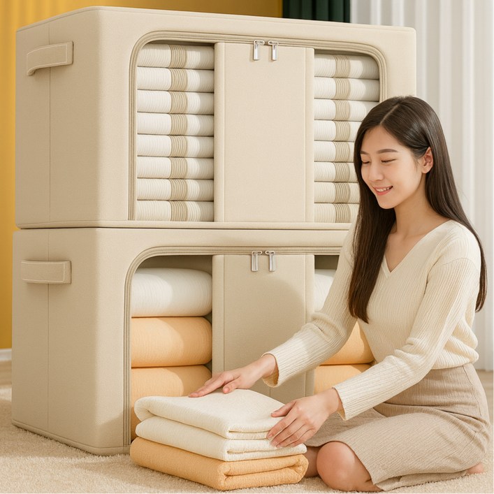 라온프리 대용량 접이식 와이어 리빙박스