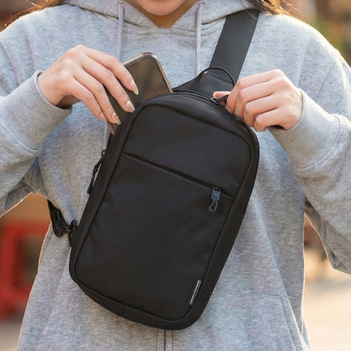 [담앤드솜 담솜온] 담탠 슬링백 크로스백 메신저백 힙색 생활방수 여행용 남녀공용