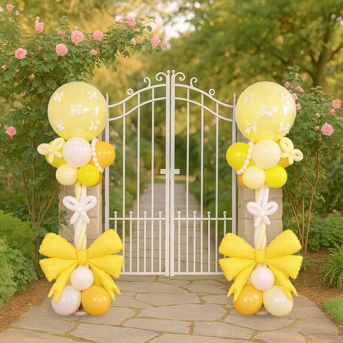 파티랑행사용 리본 풍선 기둥 세트 2입