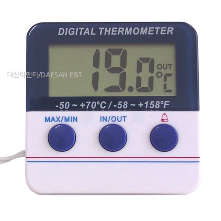 디지털 냉장고온도계 DTA-5070 냉동고온도 수온계 -50도+70도, 혼합색상, 1개